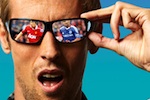 Peter Crouch in 3D glasses