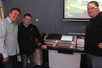 From left to right: James Gordon (DiGiCo MD), Sander Krowel and Jaap Pronk (TM Audio)