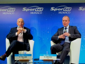 HBS CEO Francis Tellier (left) and Niclas Ericson, director, FIFA TV