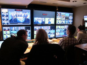 Trio Video's Phoenix OB unit was home base for the BSkyB Super Bowl production team.