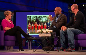 BT Sport presenter Clare Balding and guests