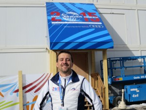 Franck Choquard, Eurovision Production Coordination, managing director, outside the FIS World Ski Championship IBC.