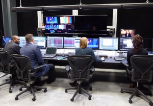 The master control room at TBN UK in London.