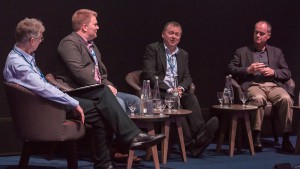 (L to R) Jack Weatherill, Simon Gauntlett, Andy Quested and Chris Johns ponder the future of 4K at Futuresource Consulting's content summit on 2 June (image credit: Nicky Price)