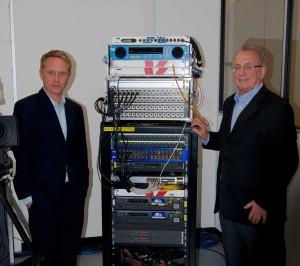 Ed Tischler and Fernando Lopez Cisneros with the single-rack Dyvi remote unit