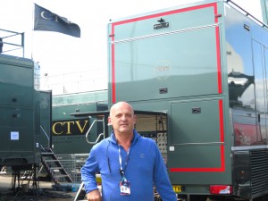 CTV OB’s Hamish Greig outside OB10, which is being used by the BBC for its coverage of The Open.