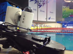 Deep Vision’s Spirit Track is an HD Underwater Tracking System that can work in front of a swimmer at 50m world record pace