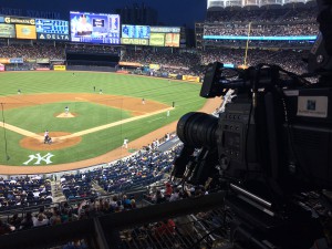 One of two Ikegami 8K cameras used at Yankee Stadium