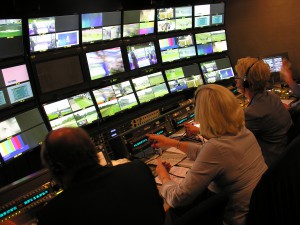 Director Denise Large (right) looks after Channel 4 racing coverage.