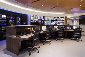 London PacTV: The monitoring wall has been specially designed to PacTV’s specification and consists of Samsung displays