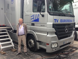 Euro Media CTO Luc Geoffroy pictured with the Group's C42 truck