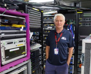 Kevin Moorhouse, Gearhouse Broadcast, COO, inside the ESPN US Open technical facility