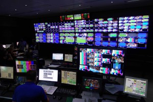 Inside the IBC MCR at IMG Studios Stockley Park September 26: Rugby World Cup and Premier League Productions operations working side-by-side