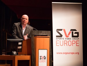 SVG Europe Advisory Board Chairman Peter Angell opens the Sport Production Summit.