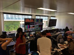In the control room during the 2015 French Open.