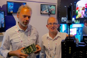 Elliot (with encoder) and Boyer with BBC R+D’s prototype UHD wireless camera system