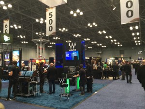 The AES 2015 showfloor at the Javits Center, New York, on 31 October. (Photo: David Davies)