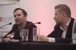 Jamie Hindhaugh (left) and Andy Beale, BT Sport, at FutureSport December 2 in London