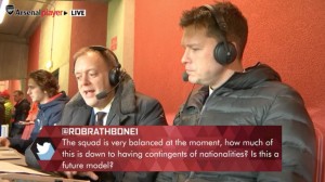 The club produces an Arsenal-centric commentary for its fans.