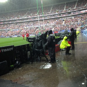 The heavy rain that fell during the game enabled some unusual slow-motion shots for Host Broadcaster France Télévisions 