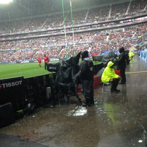 The heavy rain that fell during the game enabled some unusual slow-motion shots for Host Broadcaster France Télévisions