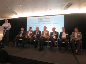 Moderator David Fox with (L/R) Simon Reed, Kerry Wheeles, Tim Felstead, Mark Hilton, Amir Hockfeld, Johan Vounckx and Hiroshi Yamauchi