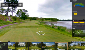 Users can navigate a hole of the course much as they would on Google Street View