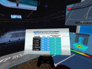 The VR demo at The O2 allowed tennis fans to enrich their experience with a wealth of data.