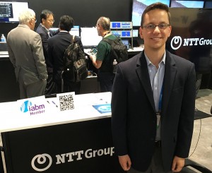 Leo Castro at NTT Electronics’ NAB 2017 booth