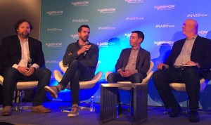 From left: Akamai’s John Bishop, Twitch’s Eric Brunner, NBC Sports Digital and Playmaker Media’s Eric Black, and Ooyala’s Jim O’Neill