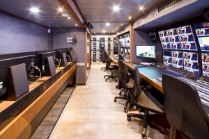 Inside the control room of Televízia Markíza's new HD OB van