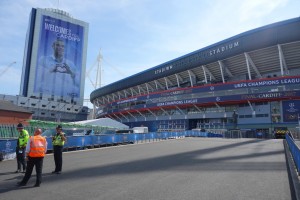 Exterior view of National Stadium of Wales before Champions League Final, Thursday June 1.