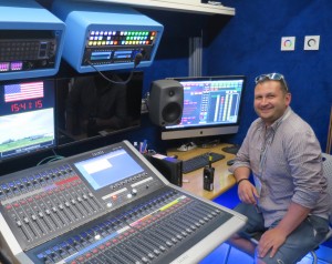 Simon Foster of Telegenic inside the T-Wiz audio area.