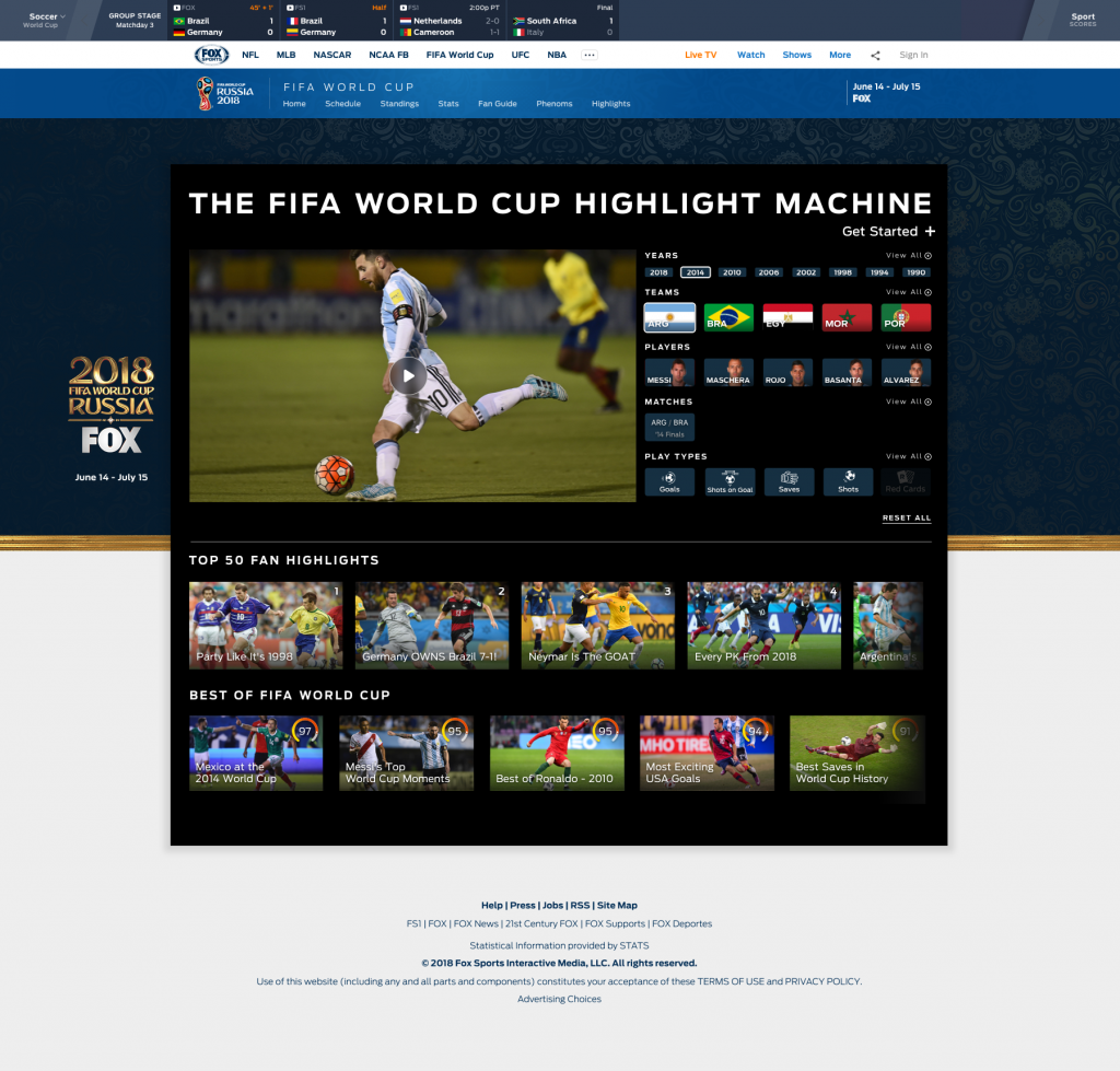 Fox Sports previews FIFA World Cup digital plans with plenty of video