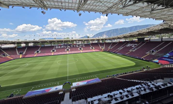 Live from UEFA Women’s Euro 2025: Picture gallery of UEFA’s set up for rights holders at Geneva Stadium